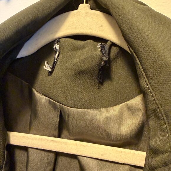 Olive Green Maxi Trench Coat Large - Picture 4 of 4